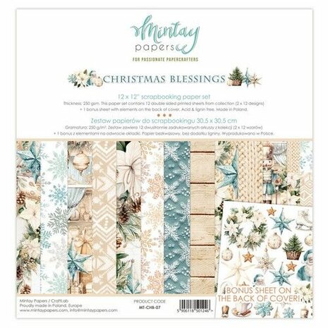 Mintay 30,5x30,5 cm Paper Set - Christmas Blessings MT-CHB-07