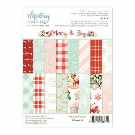 Mintay A5 Add-On Paper Pad - Merry &amp; Joy MT-MAJ-11