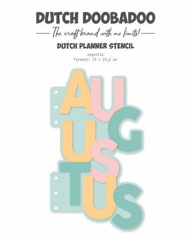 Dutch Doobadoo Planner stencil Augustus (NL) 470.784.329