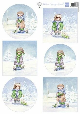 Marianne Design Decoupage Hetty&lsquo;s Snoesjes - Winter Forest HK1716 A4