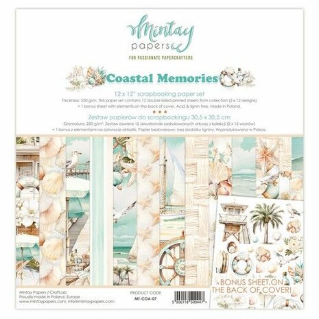 Mintay 30.5x30.5 cm Paper Set - Coastal Memories MT-COA-07