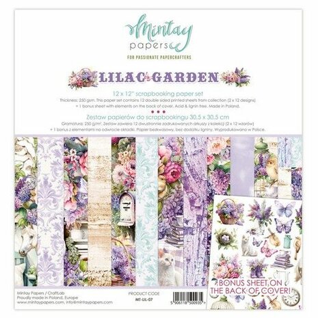 Mintay 30.5x30.5 cm Paper Set - Lilac Garden MT-LIL-07