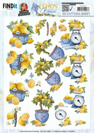 3D Cutting Sheets - Yvonne Creations - Lemon Breeze - Lemon Tree