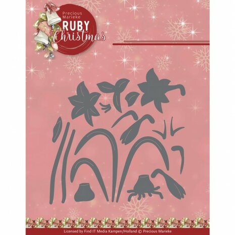 Dies - Precious Marieke - Ruby Christmas - Ruby Amaryllis