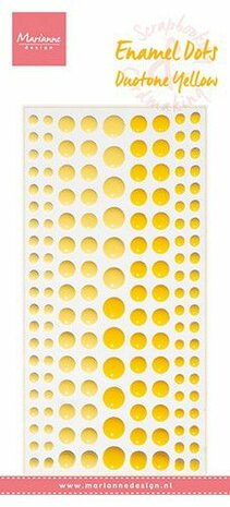 Marianne Design Decoration Enamel dots - Duotone geel PL4527 156 dots