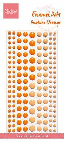 Marianne Design Decoration Enamel dots - Duotone oranje PL4528 156 dots