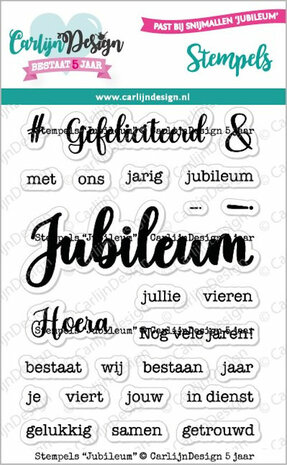 CarlijnDesign Clear stamp Jubileum