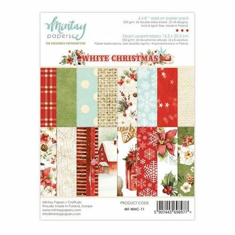 Mintay A5 Add-On Paper Pad - White Christmas MT-WHC-11