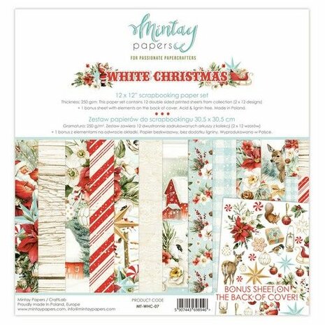 Mintay 30,5x30,5 cm Paper Set - White Christmas MT-WHC-07