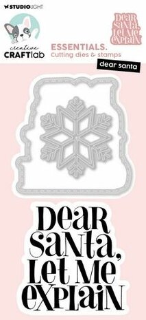 Studio Light Stamp &amp; Cutting Die Dear Santa Essentials nr.83 CCL-ES-SCD83 130x64x1mm