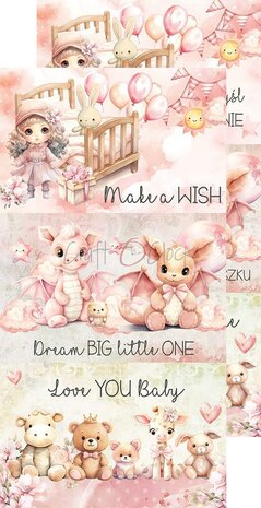 Craft O Clock Extras Set Mix 15x30 cm Girl &amp; Curl CC-C65-GC-13