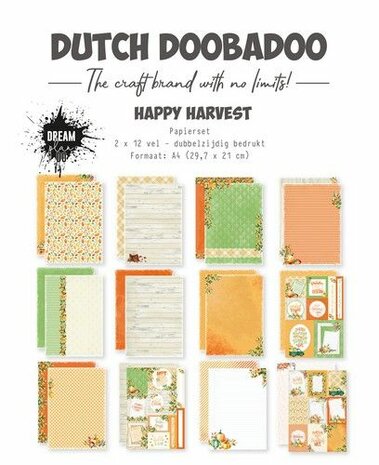 Dutch Doobadoo Designpapier Happy Harvest 2x12 473.005.066