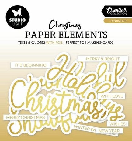 Studio Light Paper Elements Golden Sentiments Essentials nr.13 SL-ES-PE13 140x150x2mm