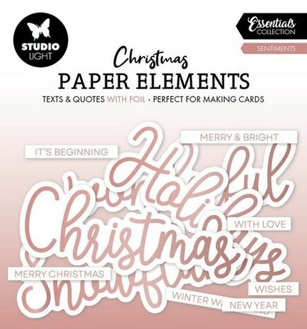 Studio Light Paper Elements Rosegold Sentiments Essentials nr.14 SL-ES-PE14 140x150x2mm