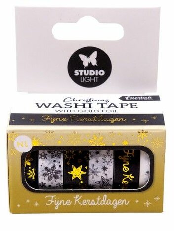 Studio Light Washi tape Black/white - NL - Gold Essentials nr.25 SL-ES-WASH25 63x37x76mm