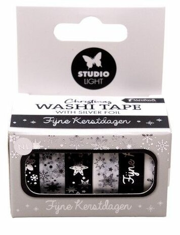 Studio Light Washi tape Black/white - NL - Silver Essentials nr.26 SL-ES-WASH26 63x37x76mm