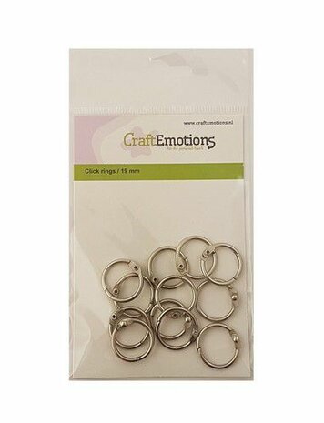 CraftEmotions Klik ringen / boekbindersringen 19mm 12 st.