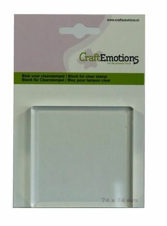 CraftEmotions blok voor clearstempel 74x74mm - 8mm