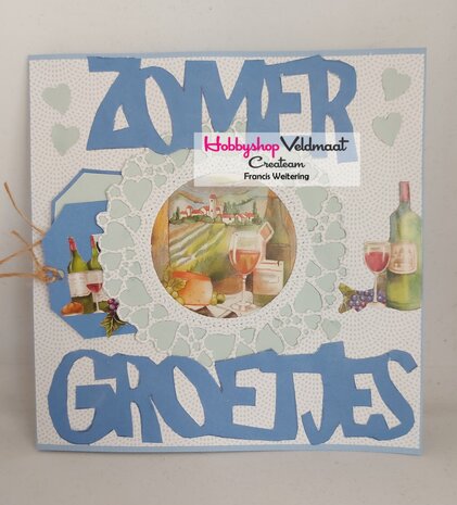 CraftEmotions Mask stencil - Tekst ZOMER GROETJES A6 Carla Creaties