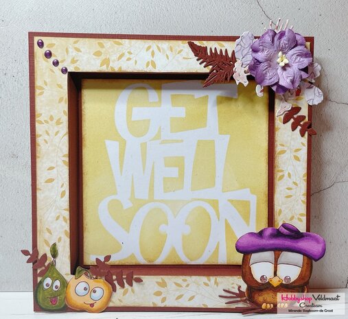 CraftEmotions Mask stencil - Tekst GET WELL SOON A6 (EN) Carla Creaties