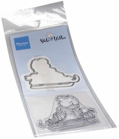 Marianne Design Clear Stamps &amp; dies Beer &amp; Konijn CS1138 stamp 6557mm, die 6759mm