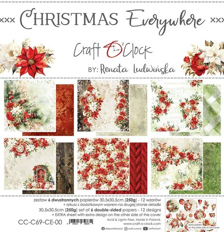 Craft OClock Paper Collection Set 30,5x30,5cm Christmas Everywhere