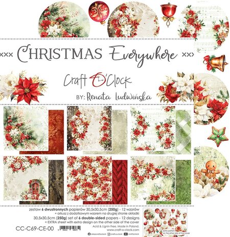 Craft OClock Paper Collection Set 30,5x30,5cm Christmas Everywhere