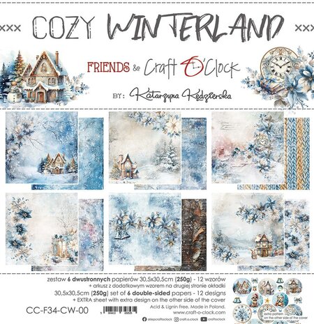 Craft OClock Paper Collection Set 30,5x30,5cm Cozy Winterland