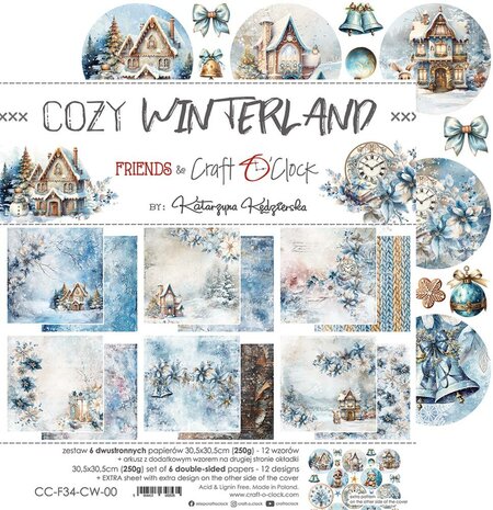 Craft OClock Paper Collection Set 30,5x30,5cm Cozy Winterland