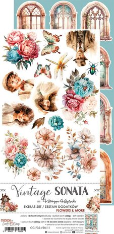 Craft O Clock Extras Set Flowers 15x30 cm Vintage Sonata