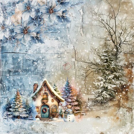 Craft O Clock Set of Mix Papers 20x20 cm Cozy Winterland