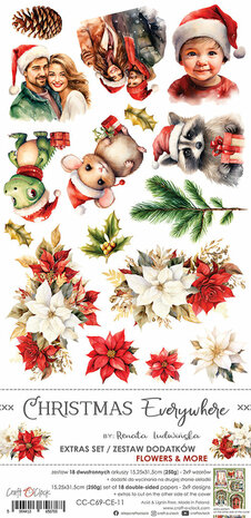 Craft O Clock Extras Set Flowers 15x30 cm Christmas Everywhere