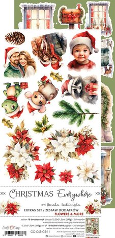 Craft O Clock Extras Set Flowers 15x30 cm Christmas Everywhere