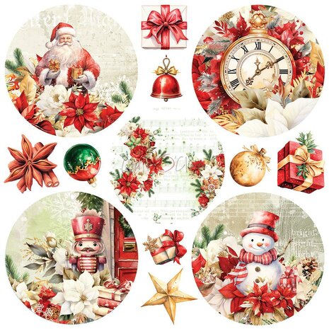 Craft O Clock Set of Mix Papers 20x20 cm Christmas Everywhere 