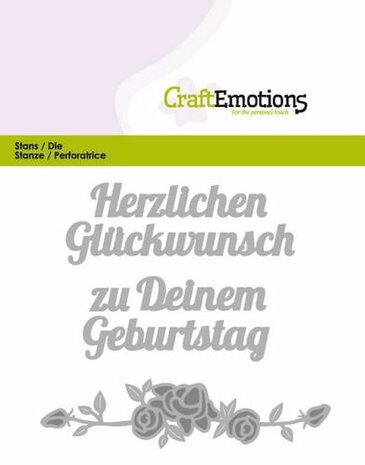 CraftEmotions Die Text - Herzlichen Gl&uuml;ckwunsch (DE) 