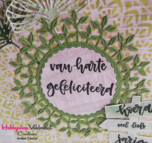 CraftEmotions Die - border rond magic leaves