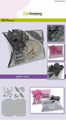 CraftEmotions Die - pillow box Card A5 box