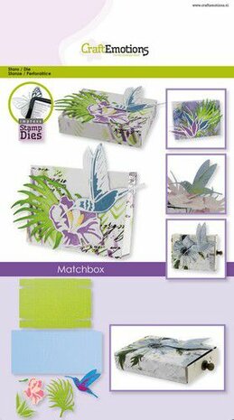 CraftEmotions Die - Matchbox Card A5 box 5,4x7,0x1,5cm