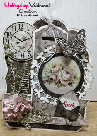 CraftEmotions Die - border rond magic flower