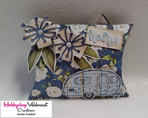 CraftEmotions Die Handletter - hoera van harte (NL) Card Carla Kamphuis