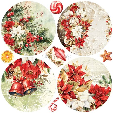 Craft O Clock Set of Papers 15x15 cm Christmas Everywhere