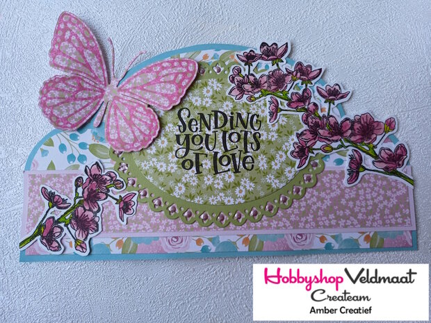 CraftEmotions clearstamps Slimline - Bloesemtak GB Dimensional stamp