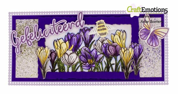 CraftEmotions clearstamps Slimline - Krokussen GB Dimensional stamp