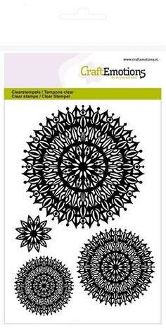 CraftEmotions clearstamps A6 - mandala hart 