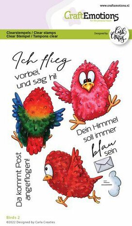 CraftEmotions clearstamps A6 - Birds 2 (DE) Carla Creaties