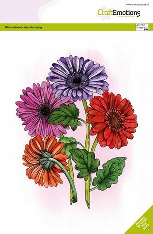 CraftEmotions clearstamps A5 - Gerbera 2 GB Dimensional stamp