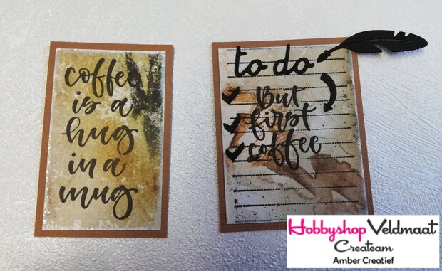 CraftEmotions clearstamps A5 - handletter - Coffee please (Eng) Carla Kamphuis