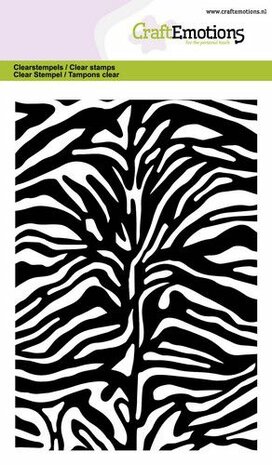 CraftEmotions clearstamps A6 - tijger-zebra print GB