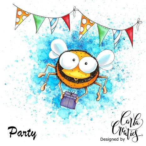 CraftEmotions clearstamps A6 - Party 2 Carla Creaties 