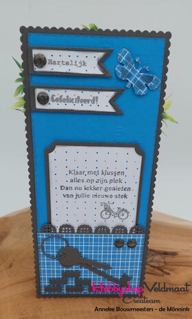 CraftEmotions clearstamps 6x7cm - Tekst Hoera, Groetjes NL